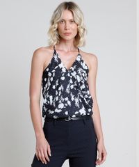 Regata-Feminina-Bluse-Transpassada-Estampada-Floral-Alca-Fina-Decote-Nadador-Preta-9850992-Preto_1