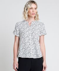 Camisa-Feminina-Estampada-de-Poa-com-Martingale-Manga-Curta-Off-White-9822189-Off_White_1