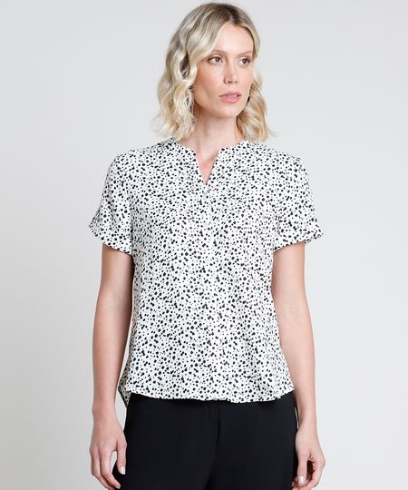 Camisa-Feminina-Estampada-de-Poa-com-Martingale-Manga-Curta-Off-White-9822189-Off_White_1 Camisa-Feminina-Estampada-de-Poa-com-Martingale-Manga-Curta-Off-White-9822189-Off_White_1