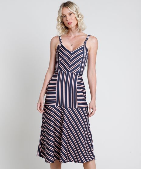 Vestido-Feminino-Midi-Listrado-com-Recortes-Alca-Fina-Azul-Marinho-9874850-Azul_Marinho_1