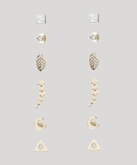 Kit-de-6-Brincos-Femininos-Dourado-9876230-Dourado_1