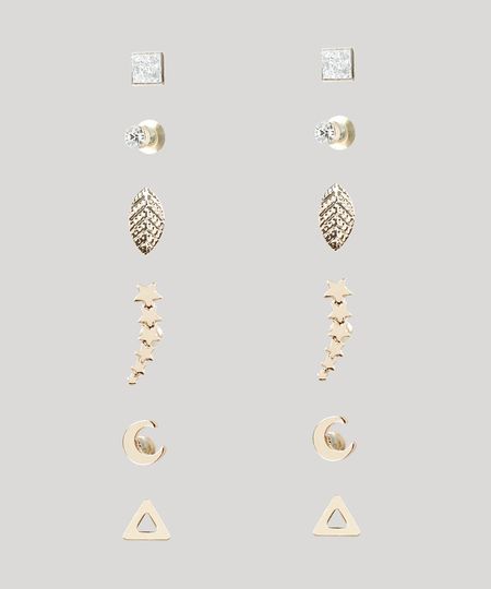 Kit-de-6-Brincos-Femininos-Dourado-9876230-Dourado_1 Kit-de-6-Brincos-Femininos-Dourado-9876230-Dourado_1