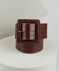 Cinto-Feminino-Texturizado-Croco-com-Fivela-Quadrada-Marrom-9858685-Marrom_2