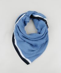 Lenco-Feminino-Plissado-com-Listras-Azul-9841629-Azul_2
