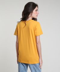 T-Shirt-Feminina-Mindset--Sweeter-Than-Honey--Manga-Curta-Decote-Redondo-Mostarda-9937836-Mostarda_2