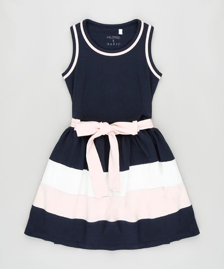 Vestido-Infantil-com-Recortes-e-Faixa-para-Amarrar-Sem-Manga-Azul-Marinho-9916420-Azul_Marinho_1