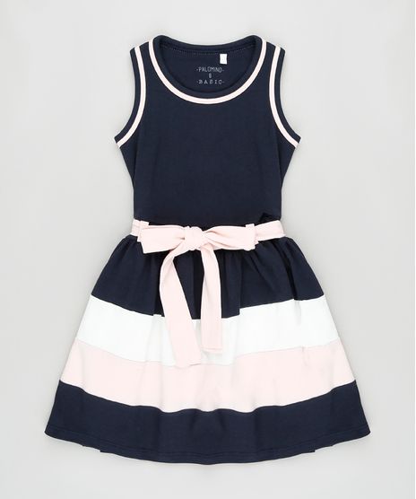 Vestido-Infantil-com-Recortes-e-Faixa-para-Amarrar-Sem-Manga-Azul-Marinho-9916420-Azul_Marinho_1