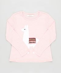 Blusa-Infantil-em-Trico-com-Lhama-e-Paete-Manga-Longa-Rosa-Claro-9797530-Rosa_Claro_1