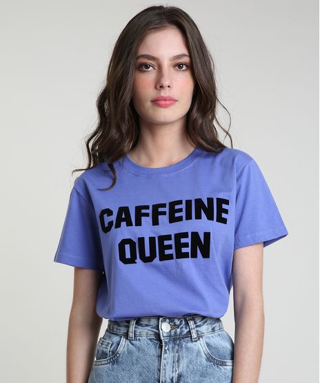 T-Shirt-Feminina-Mindset--Caffeine-Queen--Manga-Curta-Decote-Redondo-Lilas-9937840-Lilas_1