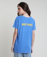 T-Shirt-Feminina-Mindset--Who-Are-the-Rolling-Stones-Anyway---Manga-Curta-Decote-Redondo-Azul-9937830-Azul_2