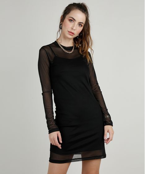 vestido feminino preto