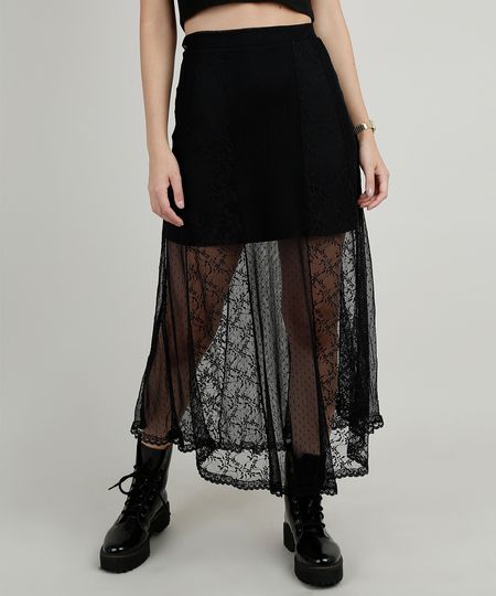 Saia-Feminina-Midi-em-Tule-Estampada-Floral-e-Poa-Preta-9892606-Preto_1 Saia-Feminina-Midi-em-Tule-Estampada-Floral-e-Poa-Preta-9892606-Preto_1
