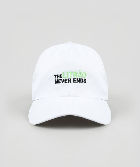 Bone-Unissex-Carnaval-Aba-Curva-com-Bordado--The-Litrao-Never-Ends--Branco-9943084-Branco_1