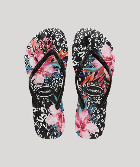 Chinelo-Feminino-Havaianas-Slim-Animal-Floral-Estampado-Preto-9917872-Preto_1