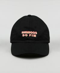 Bone-Unissex-Aba-Curva-Carnaval-com-Bordado--Inimigos-do-Fim--Preto-9943086-Preto_1