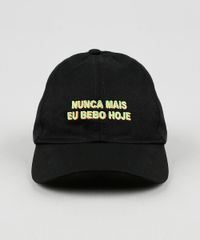 Bone-Unissex-Aba-Curva-Carnaval-com-Bordado--Nunca-Mais-Eu-Bebo-Hoje--Preto-9943083-Preto_1