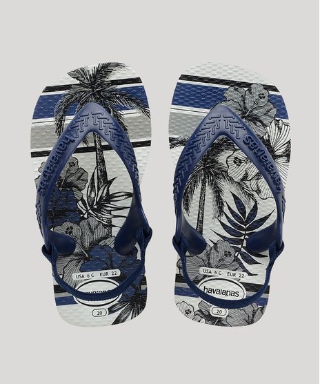 Chinelo-Infantil-Havaianas-New-Baby-Chic-Estampado-de-Paisagem-com-Elastico-Branco-9918392-Branco_1