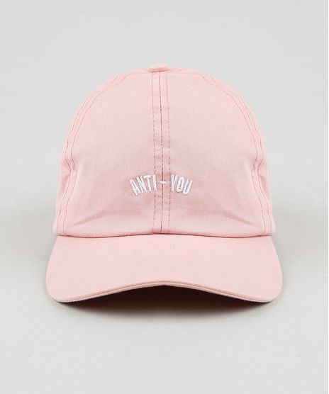 Bone-Unissex-Aba-Curva-com-Bordado--Anti-You--Rosa-9394214-Rosa_1