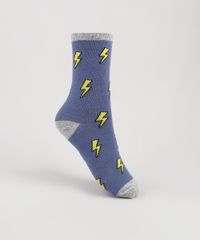 Meia-Infantil-Cano-Alto-Divertida-Estampada-de-Raios-Azul-9933177-Azul_1