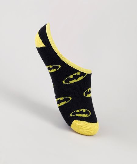 Meia-Infantil-Sapatilha-Batman-Estampada-Atoalhada-Preta-9932602-Preto_1