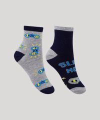 Kit-de-2-Meias-Infantis-Cano-Medio-Estampadas-de-Videogame-Multicor-9931921-Multicor_1