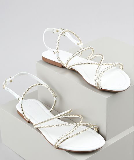 Rasteirinha-Feminina-Oneself-Bicolor-Branca-9906504-Branco_1
