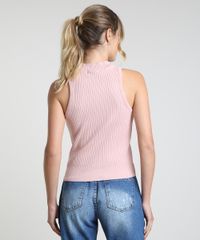 Regata-Feminina-Basica-em-Trico-Gola-Alta-Rosa-Claro-9802776-Rosa_Claro_2