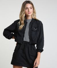 Jaqueta-Bomber-Feminina-Cropped-em-Nylon-com-Bolsos-Preta-9805002-Preto_1