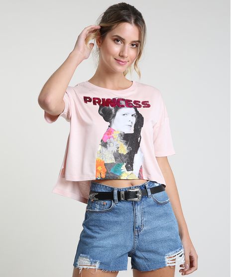 Blusa-Feminina-Cropped-Princesa-Leia-Star-Wars-Manga-Curta-Decote-Redondo-Rosa-Claro-9837256-Rosa_Claro_1