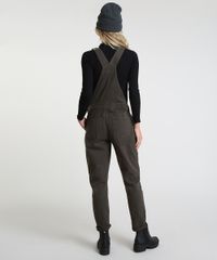 Macacao-de-Sarja-Feminino-com-Bolsos-e-Barra-Dobrada-Verde-Escuro-9862476-Verde_Escuro_2