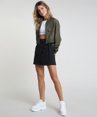 Jaqueta-Bomber-Feminina-Cropped-em-Nylon-com-Bolsos-Verde-Militar-9805002-Verde_Militar_3