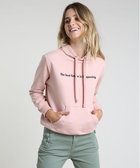 Blusao-Feminino-em-Moletom--The-Best-Future-is-Happening--com-Capuz-Rosa-Claro-9890842-Rosa_Claro_1