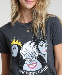 Blusa-Feminina-Vilas-Disney-Manga-Curta-Decote-Redondo-Cinza-Mescla-Escuro-9904193-Cinza_Mescla_Escuro_4