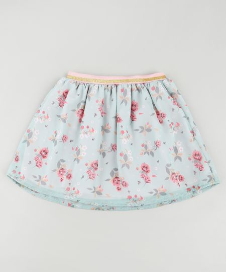 Saia-Infantil-Estampada-Floral-com-Lurex-Verde-Claro-9896937-Verde_Claro_1 Saia-Infantil-Estampada-Floral-com-Lurex-Verde-Claro-9896937-Verde_Claro_1