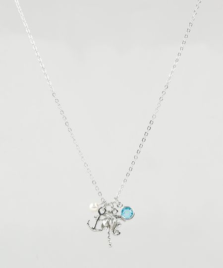 Colar-Feminino-Folheado-com-Pingentes-Tropicais-Prateado-9883555-Prateado_1