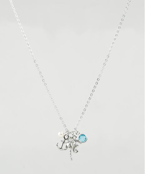 Colar-Feminino-Folheado-com-Pingentes-Tropicais-Prateado-9883555-Prateado_1