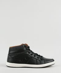 Tenis-Masculino-Ollie-Cano-Alto-com-Recortes-em-Jeans-Preto-9904663-Preto_2