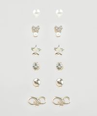 Kit-de-6-Brincos-Femininos-Folheados-Dourado-9883559-Dourado_1