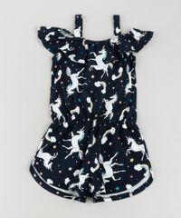 Macaquinho-Infantil-Open-Shoulder-Estampado-de-Unicornio-Manga-Curta-com-Laco-Azul-Marinho-9913807-Azul_Marinho_2