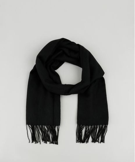 Cachecol-Feminino-com-Franjas-Preto-9841636-Preto_1