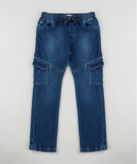 calça jeans estilo moletom