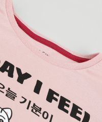 Blusa-Infantil-Gatinhos--Today-I-Feel-----Manga-Curta-Rose-9888008-Rose_4
