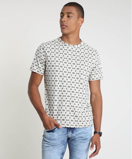 Camiseta-Masculina-Estampada-Etnica-Manga-Curta-Gola-Careca-Bege-Claro-9902184-Bege_Claro_1