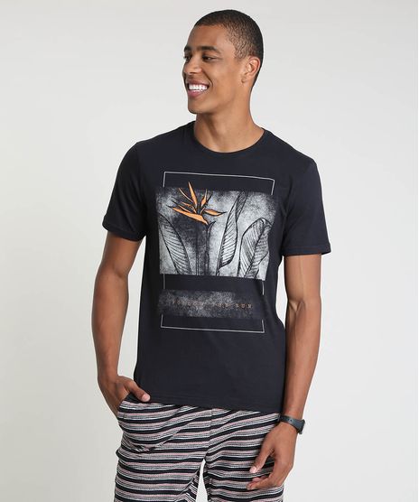 Camiseta-Masculina--Follow-The-Sun--Manga-Curta-Gola-Careca-Preta-9893930-Preto_1