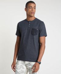 Camiseta-Masculina-com-Bolso-Manga-Curta-Gola-Portuguesa-Cinza-Mescla-Escuro-9871266-Cinza_Mescla_Escuro_1
