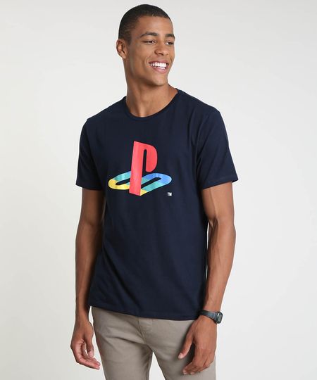 Camiseta-Masculina-Playstation-Manga-Curta-Gola-Careca-Azul-Marinho-9902064-Azul_Marinho_1
