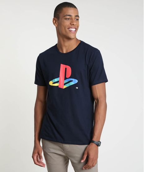 Camiseta-Masculina-Playstation-Manga-Curta-Gola-Careca-Azul-Marinho-9902064-Azul_Marinho_1