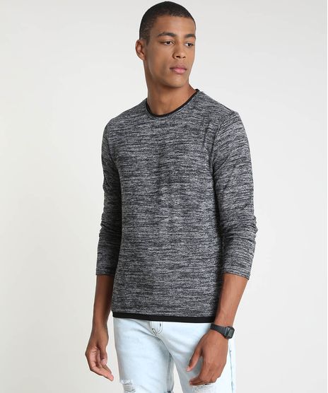 Sueter-Masculino-em-Trico-Gola-Careca-Cinza-Mescla-Escuro-9781690-Cinza_Mescla_Escuro_1
