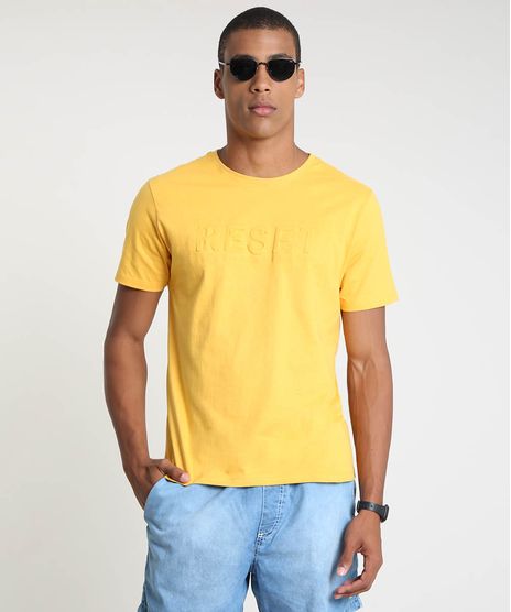 Camiseta-Masculina--Reset--Manga-Curta-Gola-Careca-Mostarda-9873514-Mostarda_1