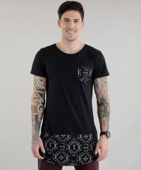 Camiseta-Longa-com-Estampa-Etnica-Preta-8578484-Preto_1